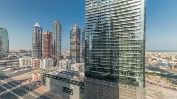 Panorama Yukarıdan Modern Mimari Zaman Çizelgesiyle Sahası Bölgesini Şehir Merkezini — Stok video