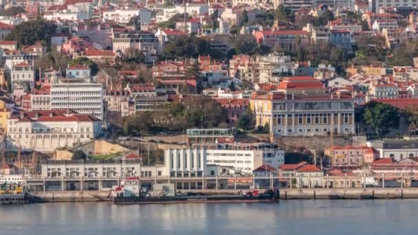 Вид Воздуха Лиссабон Национальным Музеем Древнего Искусства Улице Janelas Verdes — стоковое видео