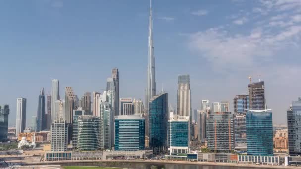 Vue Aérienne Vers Dubai Business Bay Centre Ville Avec Les — Video