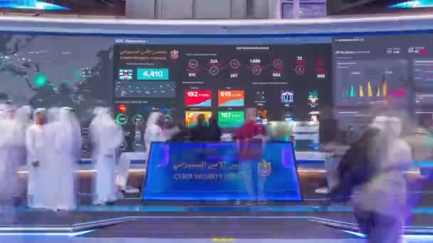 Abu Dhabi Emirati Arabi Uniti Febbraio 2023 Esposizione Internazionale Della — Video Stock