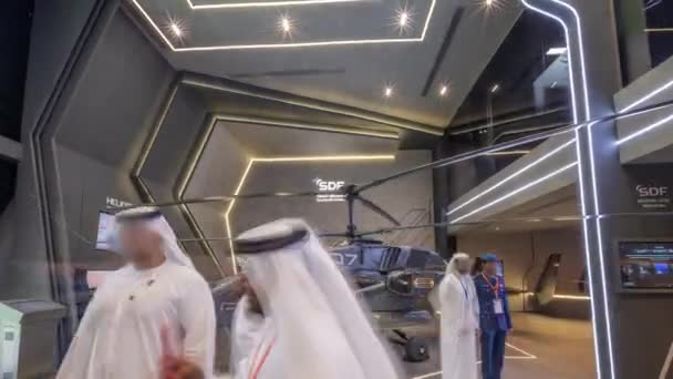 Abu Dhabi Uea Februari 2023 Pameran Dan Konferensi Pertahanan Internasional — Stok Video