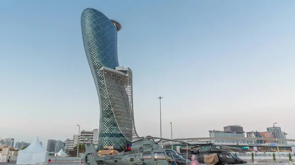 Abu Dhabi Emiratos Árabes Unidos Febrero 2023 Centro Nacional Exposiciones — Foto de Stock