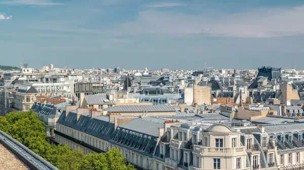 Cityscape Aerial View Beautiful Buildings Timelapse Gallery Lafayette Terrace Paris — Stock Photo, Image