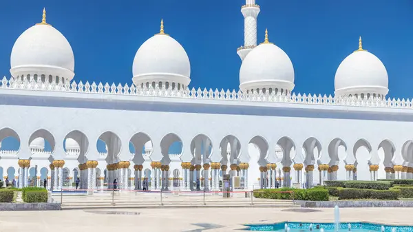 Sheikh Zayed Grand Mosque Timelapse Abu Dhabi Capital City United — Stock Photo, Image