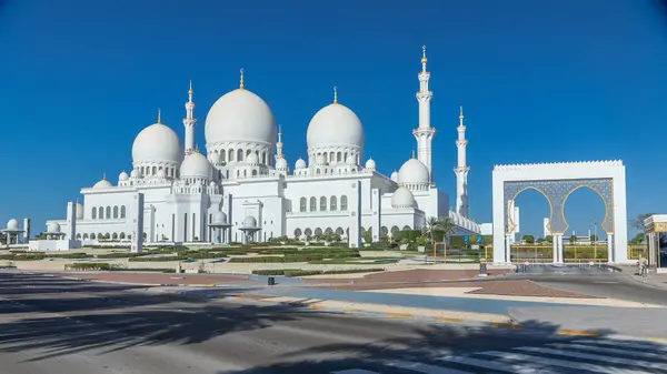 Sheikh Zayed Grand Mosque Timelapse Abu Dhabi Capital City United — Stock Photo, Image