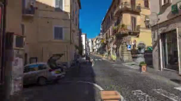 Descubra Albano Laziales Medieval Charme Timelapse Hyperlapse Typical Narrow Street — Vídeo de Stock