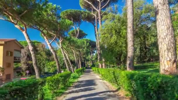 Чарующий Альбано Лациале Вилла Дориа Памфили Парк Timelapse Hyperlapse Италии — стоковое видео