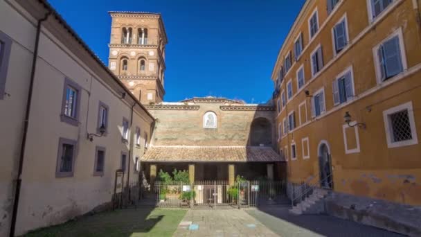 Timelapse Hyperlapse Igreja Santa Maria Rotonda Albano Laziale Itália Vista — Vídeo de Stock