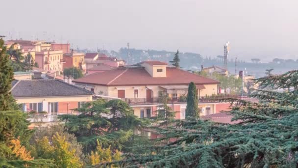 Albano Laziale Timelapse 아름다운 이탈리아의 조용한 오래된 지붕의 — 비디오