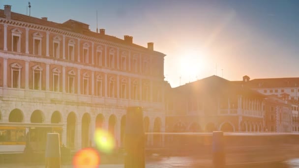 View Deserted Rialto Market Sunset Timelapse San Polo Venice Italy — Stok video