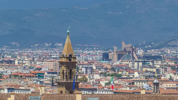 Florenz Landschaft Zeitraffer Blick Auf Historische Gebäude Mit Blick Auf Stockbild