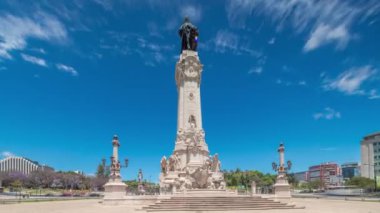 Pombal Meydanı Markisi hiperhızlandırılmış Praca do Marques de Pombal Portekiz 'in Lizbon şehrinde Sebastiao Jose de Carvalho e Melo anıtıyla önemli bir döner kavşaktır..