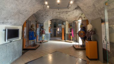 Museo Di Villa Ferrajoli Timelapse Hiperlapse, Albano Laziale, İtalya. Tarihi Müze 'nin Zengin Sergisi ve İlgi çekici İçini Keşfedin, İtalyan Mirasının Açılışı