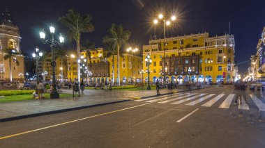 Jiron de la Union 'da hızlı bir yürüyüş, eski şehir merkezindeki yaya alışveriş caddesi Plaza de Armas' dan Plaza de San Martin 'e kadar hızlandırılmış zaman çizelgesi. Lima, Peru