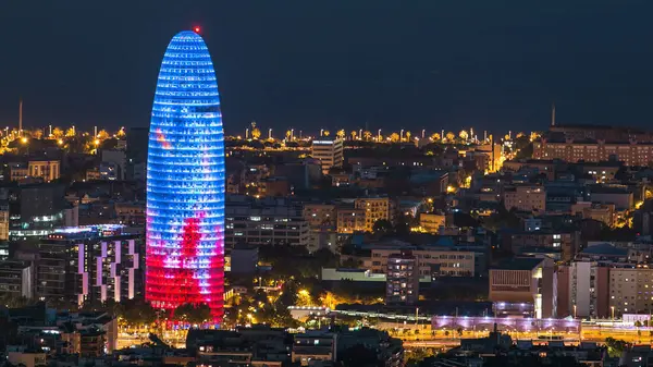 Barcelona 'nın zaman çizelgesi, Akdeniz, Agbar Kulesi ve Carmel Bunkers' tan. Katalonya, İspanya