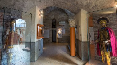 Museo Di Villa Ferrajoli Timelapse Hiperlapse, Albano Laziale, İtalya. Tarihi Müze 'nin Zengin Sergisi ve İlgi çekici İçini Keşfedin, İtalyan Mirasının Açılışı