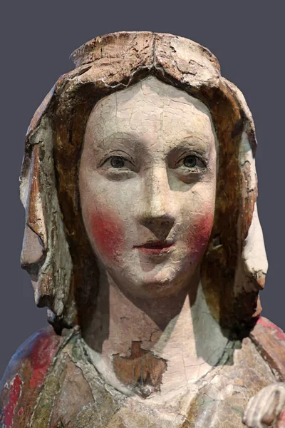 Statua Antica Una Donna Faccia — Foto Stock