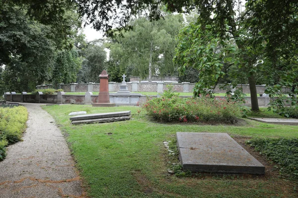 Hřbitov Utrecht Nizozemsko Hrobovými Památkami — Stock fotografie