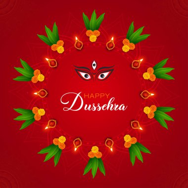 Mutlu Dussehra Vijayadashami Festivali, Navratri, Durga Puja