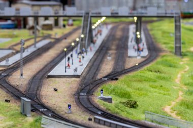 KYIV, UKRAINE - Jan. 8, 2023: Toy miniature landscapes. landscape layout. Toy world.