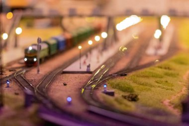 KYIV, UKRAINE - Jan. 8, 2023: Toy miniature landscapes. landscape layout. Toy world.