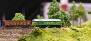 KYIV, UKRAINE - Jan. 8, 2023: Toy miniature landscapes. landscape layout. Toy world.