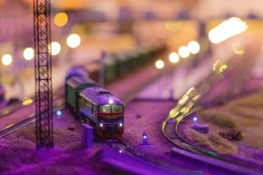 KYIV, UKRAINE - Jan. 8, 2023: Toy miniature landscapes. landscape layout. Toy world.