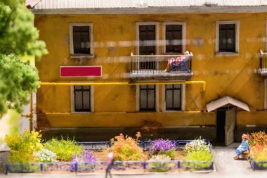 KYIV, UKRAINE - Jan. 8, 2023: Toy miniature landscapes. landscape layout. Toy world.