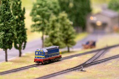KYIV, UKRAINE - Jan. 8, 2023: Toy miniature landscapes. landscape layout. Toy world.