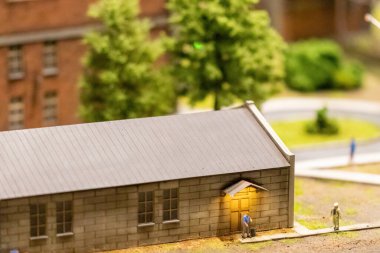 KYIV, UKRAINE - Jan. 8, 2023: Toy miniature landscapes. landscape layout. Toy world.