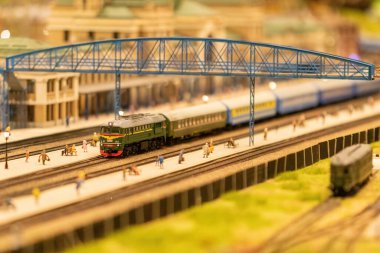 KYIV, UKRAINE - Jan. 8, 2023: Toy miniature landscapes. landscape layout. Toy world.