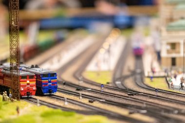 KYIV, UKRAINE - Jan. 8, 2023: Toy miniature landscapes. landscape layout. Toy world.