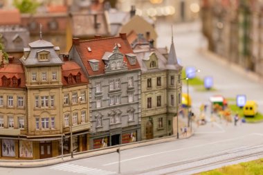 KYIV, UKRAINE - Jan. 8, 2023: Toy miniature landscapes. landscape layout. Toy world.