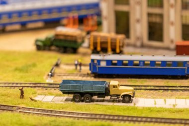 KYIV, UKRAINE - Jan. 8, 2023: Toy miniature landscapes. landscape layout. Toy world.