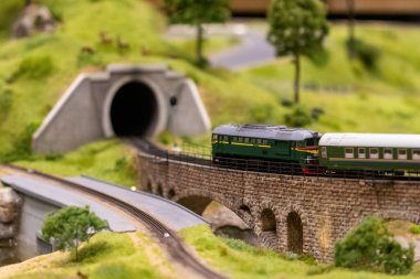 KYIV, UKRAINE - Jan. 8, 2023: Toy miniature landscapes. landscape layout. Toy world.