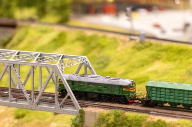 KYIV, UKRAINE - Jan. 8, 2023: Toy miniature landscapes. landscape layout. Toy world.