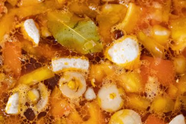 Borscht surface texture. Image of borscht.