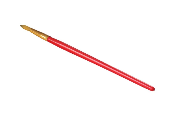 Czerwony Ołówek Izolowany Białym Tle — Zdjęcie stockowe