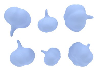 3d render of garlic. Garlic on a light background. 3d render.