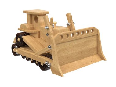 3d render of wooden toys. Wooden toys on a light background. 3d render.
