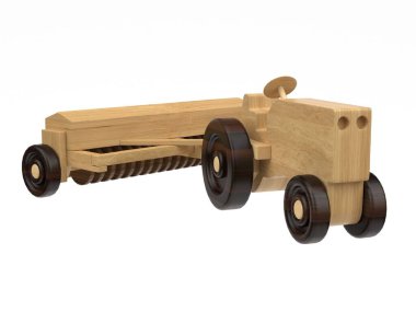 3d render of wooden toys. Wooden toys on a light background. 3d render.