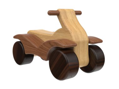 3d render of wooden toys. Wooden toys on a light background. 3d render.