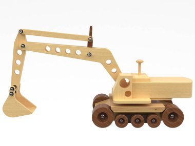 3d render of wooden toys. Wooden toys on a light background. 3d render.