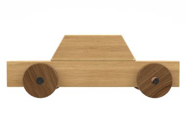 3d render of wooden toys. Wooden toys on a light background. 3d render.