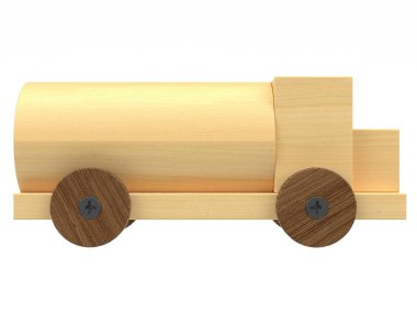 3d render of wooden toys. Wooden toys on a light background. 3d render.