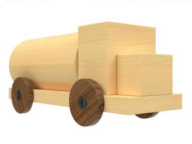3d render of wooden toys. Wooden toys on a light background. 3d render.