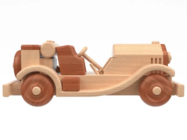 Render Wooden Toys Wooden Toys Light Background Render — 스톡 사진