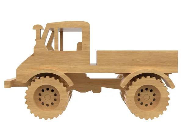 3D渲染木制玩具 浅色背景的木制玩具 3D渲染 — 图库照片