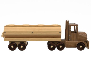  3d render of wooden toys. Wooden toys on a light background. 3d render.