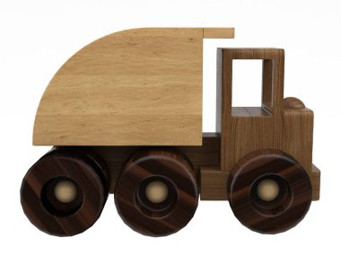  Üç boyutlu tahta oyuncaklar. Hafif arka planda tahta oyuncaklar. 3d hazırlayıcı.